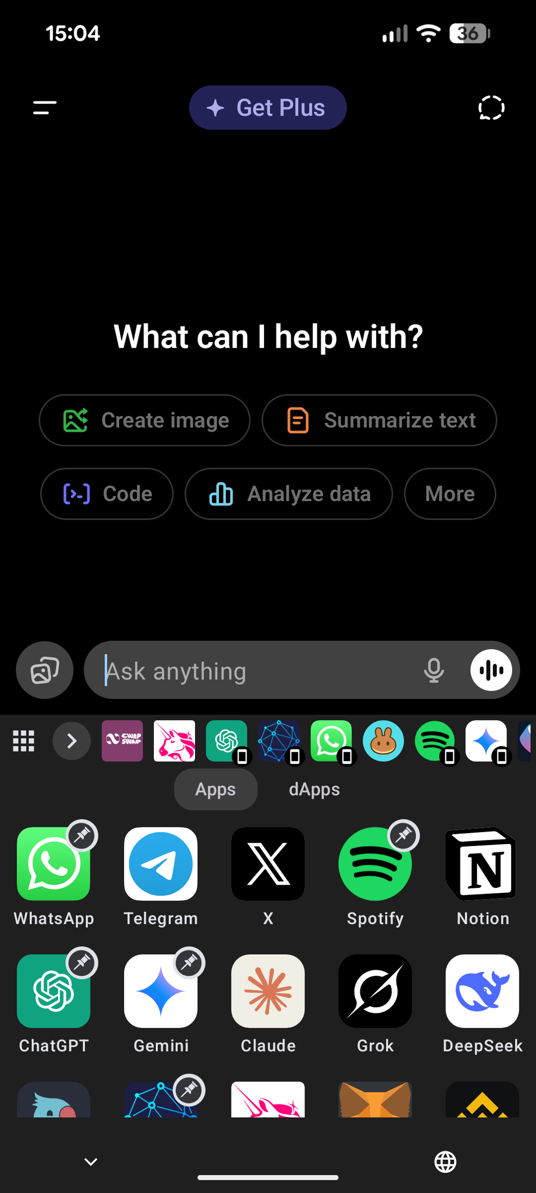 Toolbar App Launcher