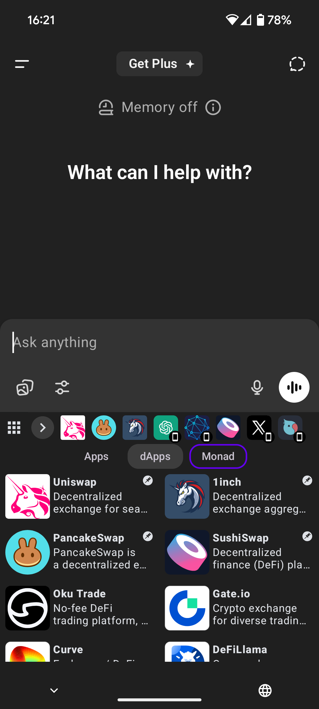 Toolbar App Launcher